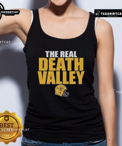 Original LSU Tigers The Real Death Valley Helmet 2025 tank top featuring vibrant team colors and iconic logo design.