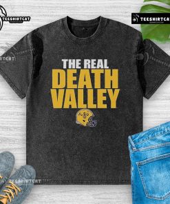 Alt Text: Original LSU Tigers The Real Death Valley Helmet 2025 washed t-shirt featuring vibrant team colors and logo.