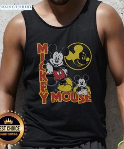 Alt Text: Original Mickey Mouse poses on a stylish tank top design, perfect for Disney fans and casual wear.