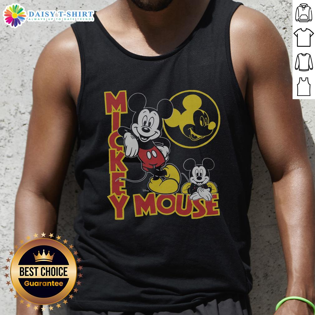 Original Mickey Mouse Poses Tank Top Alt Text: Original Mickey Mouse poses on a stylish tank top design, perfect for Disney fans and casual wear.
