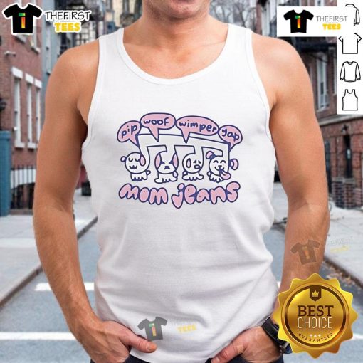 Original mom jeans paired with Pip Woof Wimper Yap tank top, showcasing a trendy, casual outfit for stylish women.
