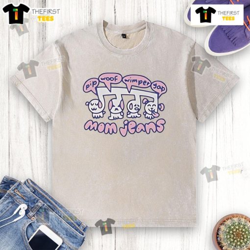Original Mom Jeans paired with Pip Woof Wimper Yap Washed T-Shirt, showcasing a trendy casual outfit for stylish comfort.