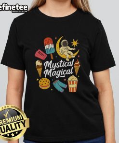 Original mystical magical country American ladies tee featuring vibrant colors and enchanting design for casual wear.
