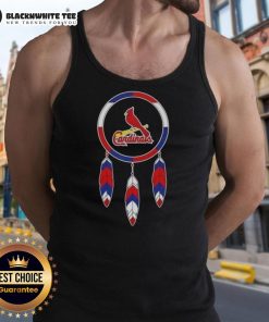 Alt Text: Original Native American Indians X St. Louis Cardinals baseball tank top featuring vibrant graphics and comfortable fit.