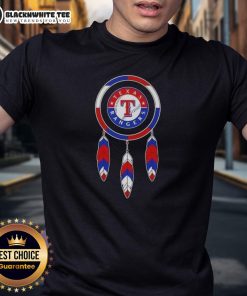 Original Native American Indians X Texas Rangers baseball T-shirt featuring unique cultural design and team logo.
