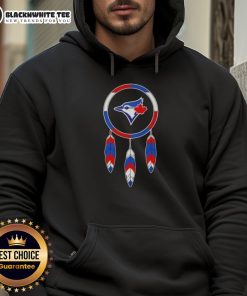 Original Native American Indians X Toronto Blue Jays baseball hoodie showcasing unique design and vibrant team colors.