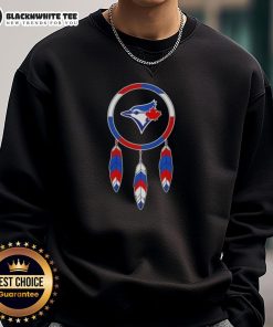 Original Native American Indians X Toronto Blue Jays baseball sweatshirt featuring vibrant graphics and cozy design.