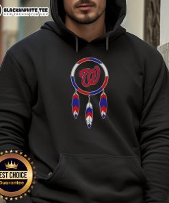 Original Native American Indians X Washington Nationals baseball hoodie featuring vibrant team colors and unique design.