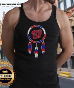 Original Native American Indians X Washington Nationals baseball tank top featuring vibrant graphics and a unique design.