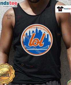 Original New York Mets LOL Logo Tank Top featuring vibrant colors and a playful design for baseball fans.