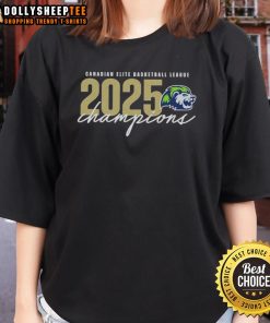 Alt Text: Original Niagara River Lions CEBL Championship 2025 ladies tee featuring vibrant team colors and logo.