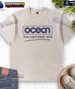 Original Ocean You Can't Beat 'Em Washed T-Shirt in soft fabric, featuring a relaxed fit and vibrant graphic design.