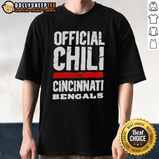 Alt Text: Original Official Chili of the Cincinnati Bengals T-Shirt featuring bold team colors and logo, perfect for fans.