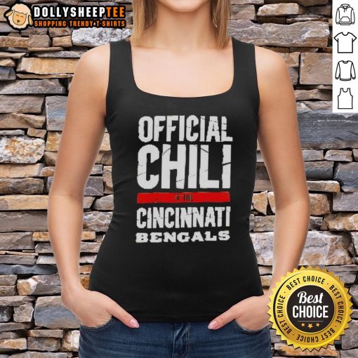 Original Official Chili of the Cincinnati Bengals tank top featuring team colors and logo for fans and sports enthusiasts.