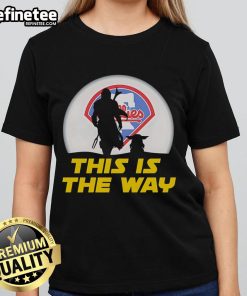 Original Philadelphia Phillies Star Wars 'This Is The Way' ladies tee featuring vibrant graphics and a stylish design.