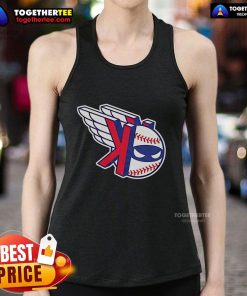 Alt Text: Original Pitching Ninja Cleveland Guardians K-Wings tank top featuring a stylish design perfect for baseball fans.