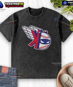 Original Pitching Ninja Cleveland Guardians K-Wings washed t-shirt featuring a vintage design and casual fit.