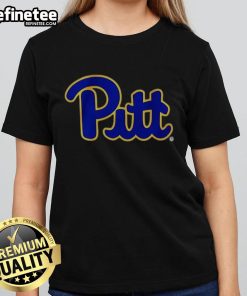 Original Pittsburgh Panthers Football Primary Logo on a ladies tee, perfect for fans and casual wear.