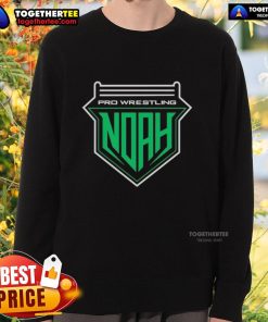 Original Pro Wrestling Noah logo sweatshirt featuring bold graphics and a comfortable design for wrestling fans.