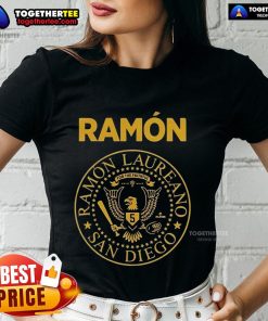 Original Ramon Laureano San Diego Baseball MLBPA ladies tee featuring vibrant graphics and comfortable fit for fans.