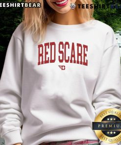 Alt Text: Original Red Scare Dayton Flyers Sweatshirt featuring bold team logo and vibrant red color, perfect for fans.