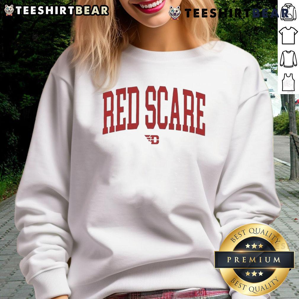 Original Red Scare Dayton Flyers Sweatshirt Alt Text: Original Red Scare Dayton Flyers Sweatshirt featuring bold team logo and vibrant red color, perfect for fans.