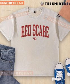 Alt Text: Original Red Scare Dayton Flyers washed t-shirt featuring a vintage design and soft fabric for comfortable wear.