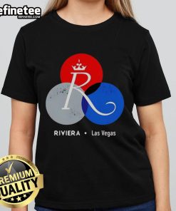 Vintage ladies tee featuring Original Riviera Hotel Las Vegas design, perfect for retro fashion enthusiasts.
