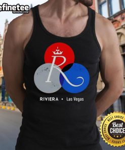 Vintage tank top featuring the Original Riviera Hotel Las Vegas logo, showcasing retro style and classic Vegas charm.
