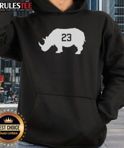 Alt Text: Original Ryne Sandberg Chicago Cubs baseball hoodie featuring The Ryno Rhino 23 design, perfect for fans.