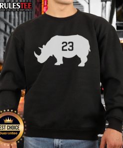 Original Ryne Sandberg Chicago Cubs sweatshirt featuring 'The Ryno Rhino 23' design, perfect for baseball fans.