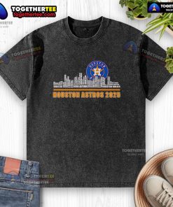 Alt Text: Original Skyline City Houston Astros 2025 Name Washed T-Shirt featuring a stylish design perfect for fans.