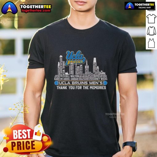 Alt Text: Original Skyline City UCLA Bruins Men's Thank You For The Memories T-Shirt showcasing vibrant team colors and design.