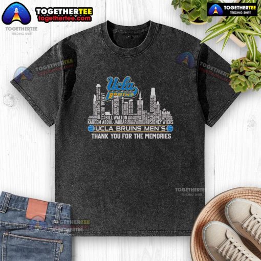 UCLA Bruins men's washed t-shirt featuring original skyline design, perfect for fans. Thank you for the memories!