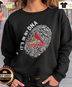 Original St. Louis Cardinals in My DNA sweatshirt featuring bold team logo and stylish design for fans.
