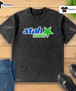 Alt Text: Original Stah Mahket Star Washed T-Shirt in stylish design, showcasing unique star pattern and comfortable fit.