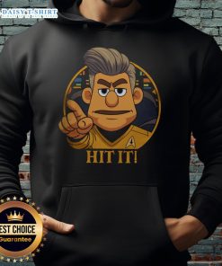 Original Star Trek cartoon hoodie featuring Captain parody design, perfect for sci-fi fans and pop culture enthusiasts.