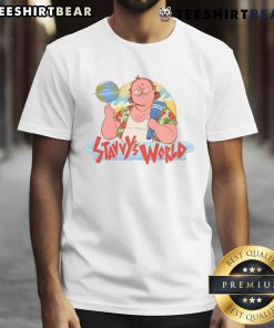 Alt Text: Original Stavvy's World cartoon t-shirt featuring vibrant graphics and playful design for fans of the show.