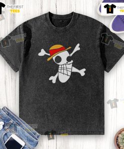 Original Strawhat One Piece Monkey D. Luffy washed t-shirt featuring vibrant graphic design and comfortable fit.