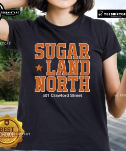 Original Sugar Land North Ram Ladies Tee at 501 Crawford Street, showcasing stylish design and vibrant colors.