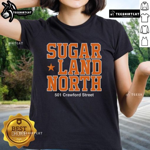 Original Sugar Land North Ram Ladies Tee at 501 Crawford Street, showcasing stylish design and vibrant colors.