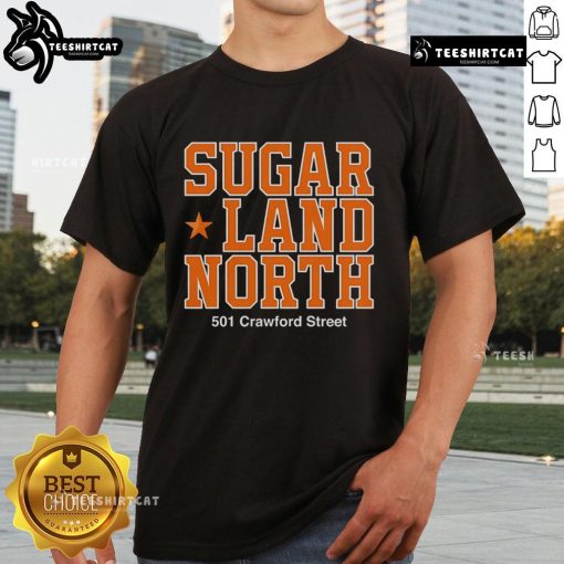 Alt Text: Original Sugar Land North 501 Crawford Street Ram T-Shirt featuring bold design and vibrant colors for fans.