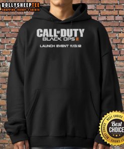 Original Tdawg Call of Duty Black Ops II launch event hoodie from November 13, 2012, featuring iconic game graphics.