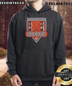 Original Teamsters Local 665 hoodie featuring bold logo, perfect for union supporters and casual wear enthusiasts.