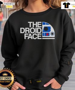 Original The Droid Face Sweatshirt featuring a unique graphic design of a droid face on a comfortable fabric.