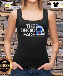 Original The Droid Face Tank Top featuring a stylish droid graphic, perfect for casual wear and sci-fi fans.