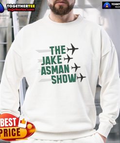 Original Jake Asman Show Flight Sweatshirt featuring bold logo design and comfortable fit for fans and casual wear.