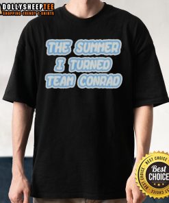 Alt Text: Original The Summer I Turned Team Conrad Ss3 T-Shirt featuring a stylish design for fans of the series.