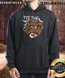 Original Tis The Season To Be Spooky Kansas City Chiefs Hoodie featuring festive Halloween graphics and team colors.