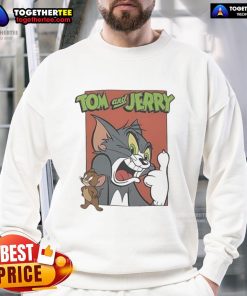 Original Tom and Jerry sweatshirt featuring classic cartoon characters in vibrant colors, perfect for fans and collectors.